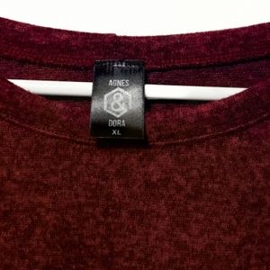 Agnes & Dora Sweaters - Agnes & Dora Burgandy XL Sweater Agnes & Dora Sweaters - Agnes & Dora Burgandy XL Sweater